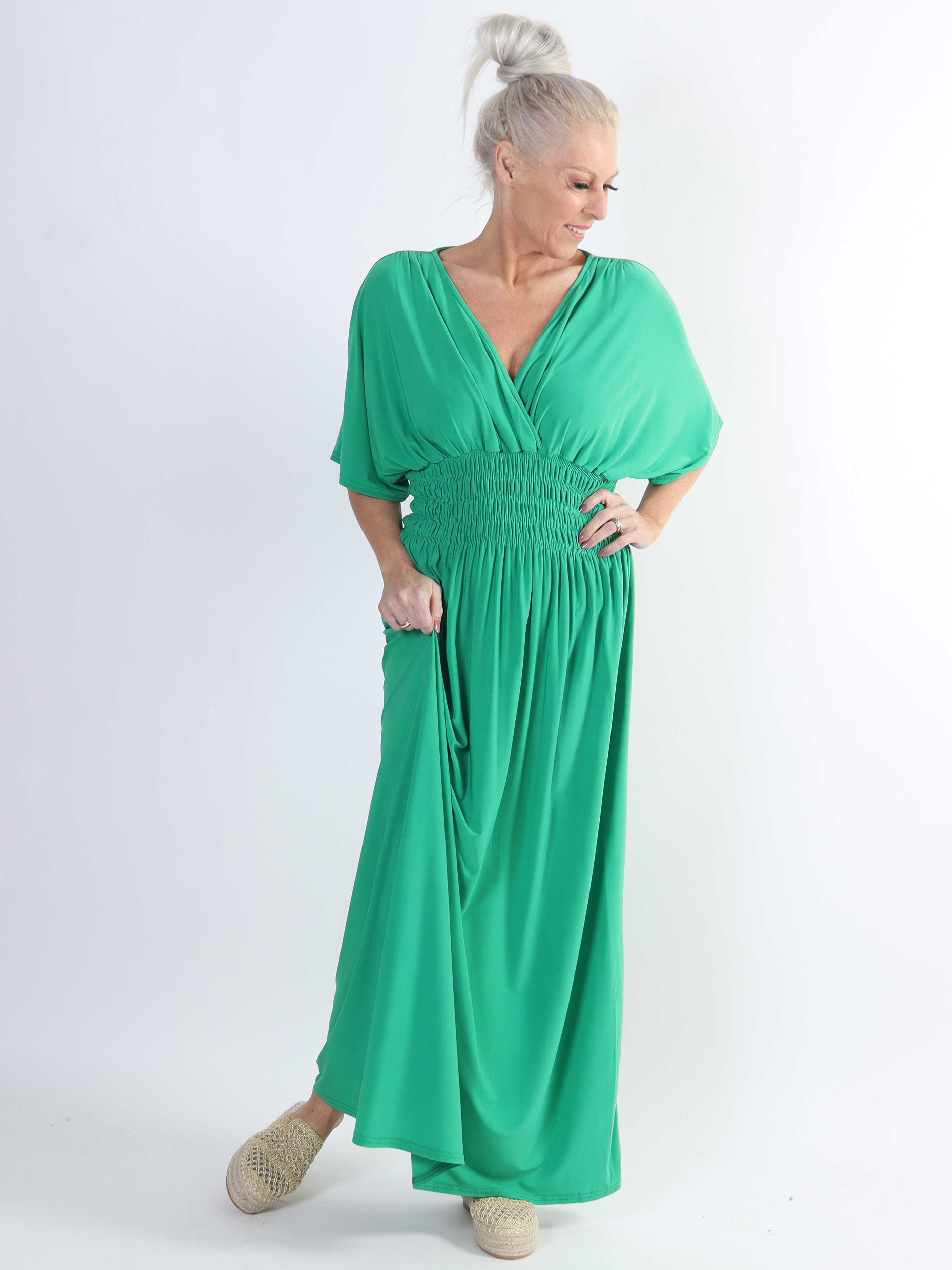 Pams Plain - Elastisk plus size klänning med smock